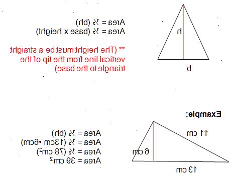 Hur att hitta höjden på en triangel. Minns formeln för arean av en triangel.