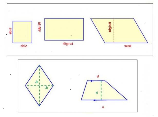 Hur man hittar ett område med en fyrsidig. Veta vad en parallellogram är.