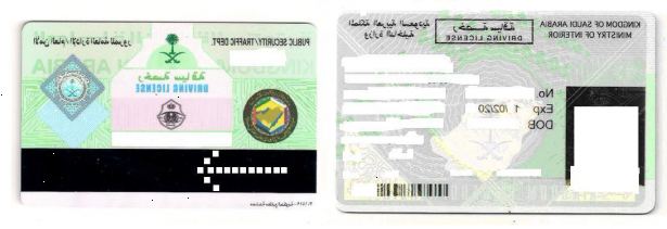 Så skaffa ett körkort i Saudiarabien. Innan du ansöker om körkort, måste du ha följande dokument med dig.