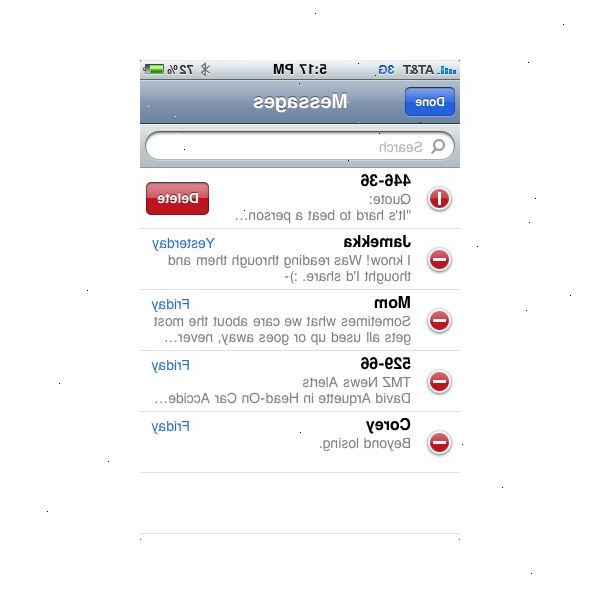 Hur raderar textmeddelanden från en iPhone. Behöver ta bort några meddelanden?