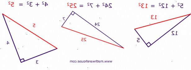 Hur man använder Pythagoras sats. Skriv ut Pythagoras sats.